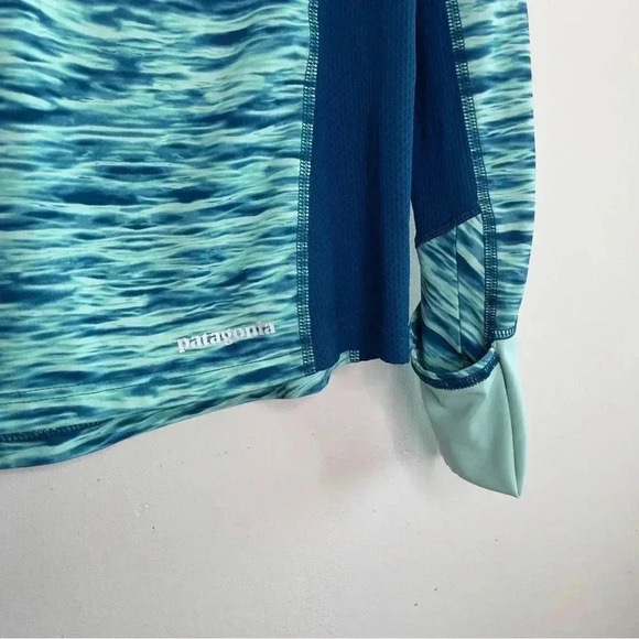 Patagonia Womens All Weather Zip Neck Long Sleeve Athleisure T-Shirt Size Medium - Picture 5 of 6